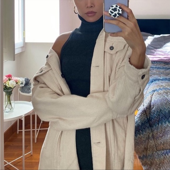 NWT Bloggers Favorite ZARA Corduroy Overshirt - Picture 5 of 16